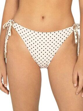 Peony Womens Polka Dot Side Tie Swim Bottom Separates Swimsuit Beach Size 6 NWT